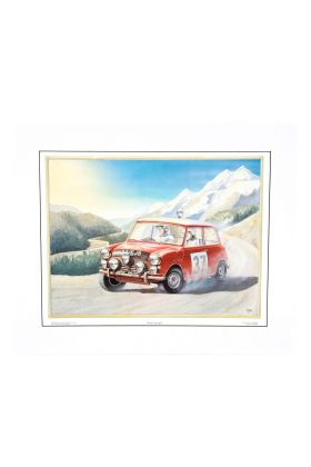 1964 Monte Carlo, 33 EJB on the Home Straight Print - Signed by Paddy Hopkirk 