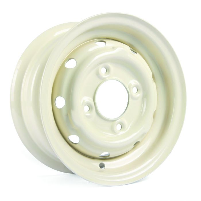 Cooper S 4.5" x 10" Steel Wheel - Old English White 