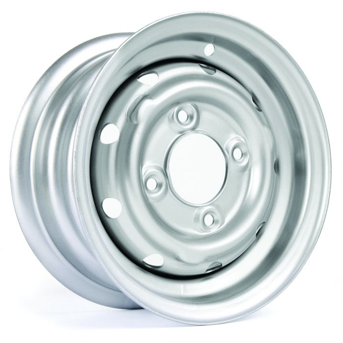 Cooper S 4.5" X 10" Steel Wheel - Silver